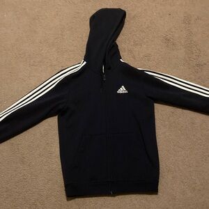 Adidas Navy Hoodie with White Accents